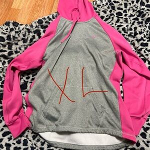 Nike XL Pink and Gray Pullover